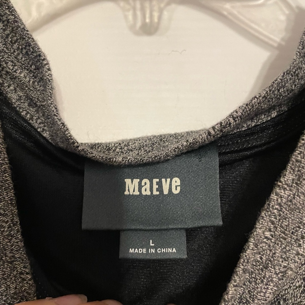Anthropologie Maeve Gray Asymmetrical Dress - Size Large - Picture 9 of 10